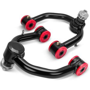 2-4 Inch Upper Control Arms for Toyota Tacoma 4Runner Prerunner, 2pcs Black Adjustable Tubular Suspension Control Arm with Greaseable Ball Joint Set PU Bushings for N180 Lifted Truck Replace OEM UCA's