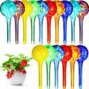 16 Pcs Plant Watering Devices 150ml Small Self Watering Globes for Indoor and Outdoor Planter Insert Multicolored Automatic Glass Watering Globes for Plants Everyday Use, 5 Day Irrigation