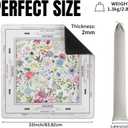 Mahjong Mat (33"x33") - Non-Slip Noise Reduction Gaming Mat for American Mahjong - Flower-Carnation-12