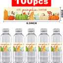 100 Pcs Fall Little Pumpkin Baby Shower Water Bottle Labels, A Little Pumpkin is on the Way Baby Shower Decorations for Gender Reveal Birthday Party Drink Stations A 03