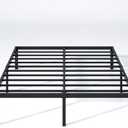 NEW JETO Metal Bed Frame,Queen Size Bed Frame with Storage Space,Heavy Duty Sturdy Mattress Foundation,Easy Assembly,No Box Spring Needed, Black,14 Inch,Queen,Bedroom Furniture