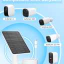 Solar Panel for Security Camera, 5W Solar Panel Charger Compatible with Eufycam 3/3C/2/2 Pro/2C/2C Pro/E/E20/E40/L20/L40/Solo/SoloCam Spotlight, Micro USB&USB-C Port IP65 Waterproof 10ft Cable, 1 Pack