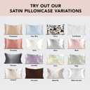 Kitsch Satin Pillowcase with Zipper for Hair & Skin, Softer Than Silk Pillow Cases Queen Size Set of 2, Wrinkle-Free, Smooth and Cooling Satin Pillow Covers, Standard Size 19"x26" - Ivory, 2pcs