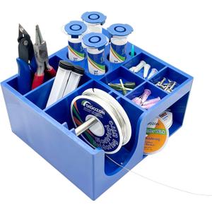 Solder Dispenser Reel Stand, Solder Wire,Flux,Paste and Small Parts Storage Box