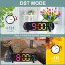 ANALOI Digital Wall Clock,14.4 Inch Large Display Digital Wall Clock with Auto Dimming, Temperature and Date, Remote Control, Night Light, DST, Alarm for Bedroom/Classroom/Gym/Seniors