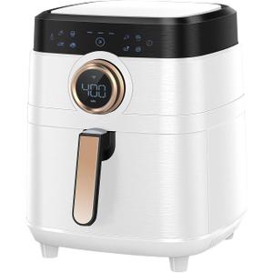 Air Fryer, ALLCOOL Airfryer Oven 8QT Large Air Fryer 1700W 8-in-1 with Touch Screen Air Fryers Dishwasher Safe Nonstick Tray Freidora de Aire 32 Recipes BPA & PFOA Free White Air Fryer