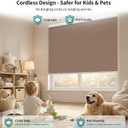 MYshade Cordless Blackout Cellular Shades for Windows, Honeycomb Window Shades with Thermal Insulation, Child & Pet Safe Room Darkening Shade, Easy Install,30" W x 72" H, Light Brown