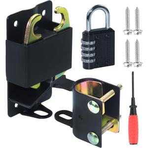 S16100700 Two Way Lockable Gate Latch (Small Size Version: 3" L x 5" H) with Black 4-Digit Combination Lock for Metal Tube Gates with 1-1/4" to 1-1/2" Diameter Tubes S16100700 Two Way Lockable Gate Latch (Small Size Version: 3" L x 5" H) with Black 4-Digit Combination Lock for Metal Tube Gates with 1-1/4" to 1-1/2" Diameter Tubes