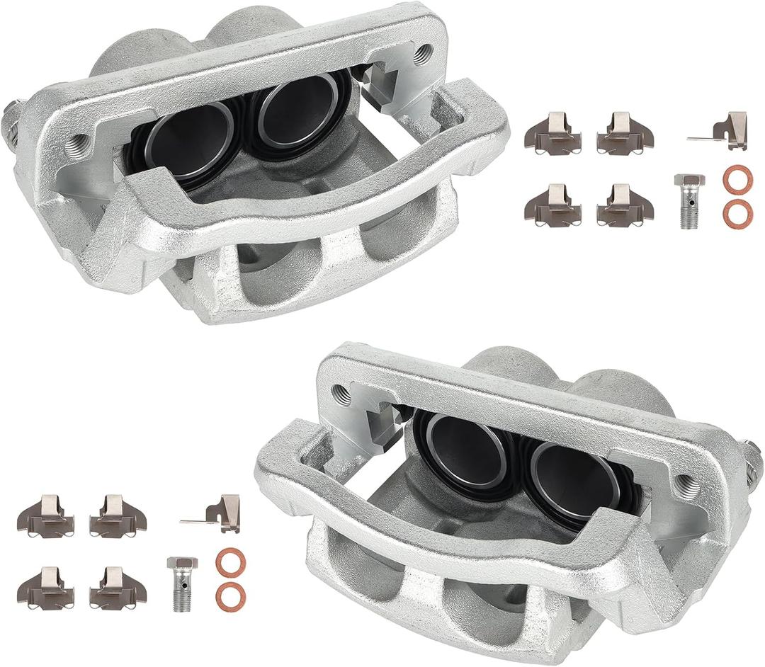 KUSATEC 18B5023 18B5022 Front Disc Brake Caliper with Bracket fit for Ford F-250,F-350 Super Duty 2005-2012; Both Left and Right side