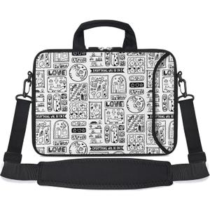 RICHEN 10 inch Messenger Bag Carrying Case with Handle Accessory Pocket Fits 7 to 10-Inch Laptops/Notebook/Kids Tablet (7-10.2 inch, Animal Cartoon)