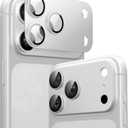 TORRAS for iPhone 17 Pro Max Camera Lens Protector, [Metal Frame] with Military Grade 9H+ Tempered Glass, Full Coverage, Anti-Scratch, 12 FT Shatterproof, Case Friendly, One-Piece, Silver, 1 Pack