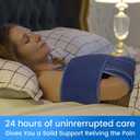 Velpeau Arm Sling for Sleep, Shoulder Immobilizer for Women & Men - Very Soft Sling for Rotator Cuff Tear, Fractured, Dislocation, Broken, Postoperative, Fits Left & Right (Blue, XL: Bust51.3)