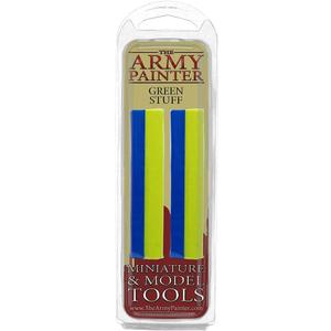 The Army Painter Green Stuff, 2 Part Modelling Clay, 20cm, Mouldable Model Putty Modelling Compound for Miniatures, Easy-to-Knead Green Putty Epoxy Clay for Sculpting