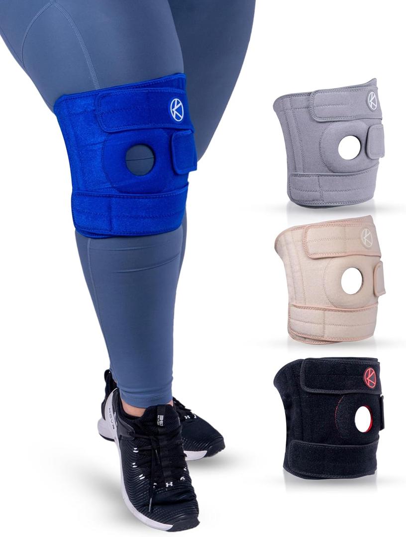 KARM Plus Size Knee Brace for Women & Men Plus Size - Adjustable Knee Support Brace for Meniscus Tear, Arthritis Pain, Compression with Side Stabilizers - Obese People Size 3 (4XL/5XL/6XL)