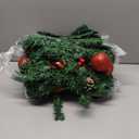 Christmas Garland with Lights, 9FT Lighted Christmas Garland with 30 LED, Prelit Garland Battery Operated Garland Christmas Decorations for Stairs Railing Fireplace Mantle Front Door Porch Home