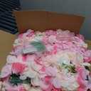 Flower Wall Backdrop 12-Pack 16.5x16.5 Inch Artificial Rose Silk Flowers Panels-Floral Wall Panel Wedding Photo Backdrop, Photography Backdrop, Event Party Decoration-Pink