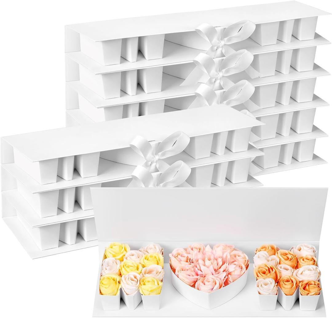 Saypacck 8 Pieces Mother's Day Flower Mom Boxes for Arrangements Empty Mom Letter Shaped Gift Boxes for Floral Treat Chocolate Strawberry Packaging DIY Craft(White)
