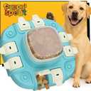 puppyspout Dog Puzzle Toy2 Levels for Smart Dogs, Slow Feeder with Button for IQ Training and Mental Enrichment for Small Medium Large Dogs