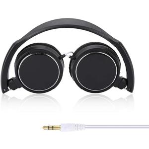 Foldable Head Mounted Headphone Mini Wired Headset Hands Compact Stereo HiFi Music Headset Support Rotatable Ear Cup Adjustable Headband Support TF Card