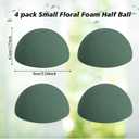 STEFORD 4 PCS Half Ball Floral Foam, Round Floral Dry Foam Blocks Green Flower Styrofoam for Fresh and Artificial Flower Arrangements (3.5 X 1.8 Inches)