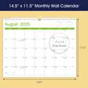 5 x Calendar 2025-2026: Large Monthly Wall Calendar for Planning & Organizing, 17 Months Hanging Calendar from August 2025 to December 2026, Size 14.5 x 11.5