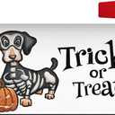 Halloween Dog Mailbox Cover 21x18 Inch, Halloween Trick Or Treat Post Letter Box Covers, Halloween Spooky Magnetic Waterproof Mail Wraps for Outdoor Yard Garden Standard Mailbox Decor