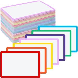 Harloon 100 Pcs Dry Erase Index Cards 3 x 5 Inch Laminated Reusable Dry Erase Note Cards Sheets for Office to Do List (Multicolored)