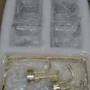 Coffee Syrup Dispenser for Coffee Bar, Clear Glass Syrup Bottles with Pump, Refillable Maple Syrup Storage, Coffee Station Accessories and Organizer, 500ml, Set of 2 + Tray (Gold)