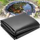 7 x 10 FT Pond Liner, 20 Mil Pond Liners for Outdoor Ponds, HDPE Pond Liner Easy Cutting Puncture Resistant, Pond Liners for Water Garden Fountain Waterfall, Koi Fish Aquaculture Pond