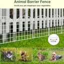 32.5ft(L) x 22in(H) Panels Garden Fence, 30 Panels Arched No Dig Fence, Decorative Animal Barrier Fencing with Ground Stake, Rustproof Metal Garden Edging Border for Dog, Outdoor Patio Decor, White