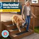Thunder Grip Outdoor Stair Treads Non Slip 30" x 6" - 15-Pack Weather Resistant Exterior Grip Tape for Wooden Steps - Anti Skid Strips - Waterproof 80-Grit Adhesive Treads