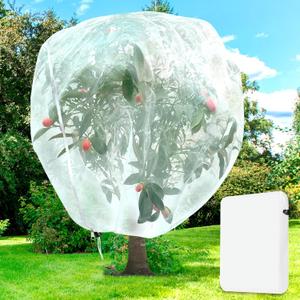 Fruit Tree Netting 6 * 7ft 1 Pack,Garden Netting for Blueberry Bushes,Vegetables,Flowers,Bird Netting Pest Barrier with Drawstring Zipper