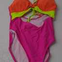 Blooming Jelly Womens Sexy One Piece Swimsuit Cut Out Slimming Bathing Suit V Neck Crisscross Back Swimwear (Large)