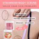 Strawberry Body Scrub,Exfoliating product, 150g/5.29 oz, lmproves skin tone and skin elasticity, suitable for rough and dry skin, excessive keratin buildup, and uneven skin color.