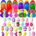 23PCS Pre Filled Easter Eggs with Easter Mochi Squishy Toys, pre Stuffed Easter Eggs with Easter Squishies for Kids, Toddlers, Gifts, Eggs Hunt Games, Easter Basket Stuffers, Classroom Prizes