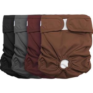 Vecomfy Reusable Female Dog Diapers for Medium Dogs,(4 Pack) Easy Absorbent Medium Doggie Diapers for Peeing,in Heat,Dog Period Panties,M