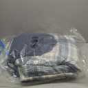 Full Size Comforter Sets, Blue Grey Plaid Bedding Set 7 Piece for Boys Girls Teen, Classic Homestead-Style Kids Comforter Set Bed in A Bag with Sheets, Pillowcases & Shams