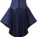 COSDREAMER Steampunk Women's Skirts Waist Belt for Women Ruffles Pirate Corset Costumes (L)