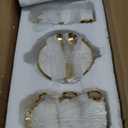 White gold ceramic coffee mug and tray set, 18-piece set of 3.5 oz small coffee cups, coffee mug sets, teacup and sets, adult tea set sets, tea party sets suitable for cappuccino, latte, mocha