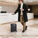 Hanke 20 Inch Expandable Carry On Luggage Airline Approved Top Opening Hard Shell Suitcases with Wheels Lightweight Travel Luggage Carry On Suitcase for Woman Men-Jet Black