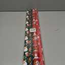Funny Santas Claus Wrapping Paper (4 Rolls: 148 sq. ft. Total) - Christmas Elements Collection with Santas, Reindeer, Trees, Snowflakes - 30 in x 14.8 ft Per Roll
