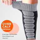 Merino Wool Ski Socks for Men, Women & Youth - Over-the-Calf Full Cushion Thermal Snowboard Socks, Winter Performance (Black, XL)