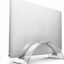 Acrylic Vertical Laptop Stand, Sleek Transparent Desktop Notebook Dock, Space-Saving Docking Stand for MacBook, Surface, HP, Dell and More