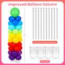 Tamodan Adjustable balloon column kit set of 2, 78 Inch balloon tower Reusable Metal Telescopic Designballoons tower stand for Weddings, Birthdays, Baby Showers & Graduation Events