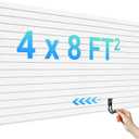 Ezlaino Slat Wall 4 FT x 8 FT, PVC Slat Wall Paneling, Upgraded & Thickened for Long-Lasting Durability, Easy to Install, Compatible with Most Hooks, Ideal for Garage Storage & Decoration, White