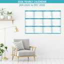 8 x 2026 Dry Erase Calendar  Large Yearly Wall calendar 2026, 38.2'' x 25.2'', 2-Side Reversible Calendar 2026, Vertical/Horizontal, Jan 2026  Dec 2026, 2026 Wall Calendar Dry Erase with Notes, Stickers