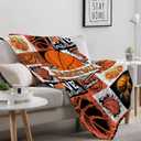 Darani Basketball Lightweight Super Soft Cozy Throw Blanket Warm and Lightweight Soft Flannel Blankets 60x50 Medium for Teen Bed Blanket