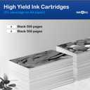 LC401XL Black Ink Cartridges, High Yield Compatible for Brother LC401 BK LC401XL Ink Cartridges, Works with MFC-J1010DW J1012DW J1170DW Printers, LC401 Black Ink for Brother Printer, 2 Pack