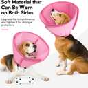 Queenmore Soft Dog Cone Collar,Comfortable Dog Cones for Medium Dogs/Cats to Stop Licking After Surgery,Comfy Cone for Dogs, Neuter Recovery Ecollars of Shame Alternatives,Pink, M