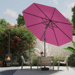 9 FT Patio Umbrella for Outdoor, Outdoor Umbrella with Push Button Tilt and Crank, Outdoor Patio Umbrellas with 8 Sturdy Ribs for Market, Garden, Deck, Backyard, Pool